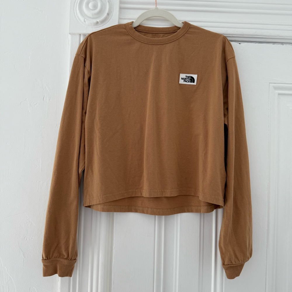 The North Face Tan Long Sleeve Crop Top